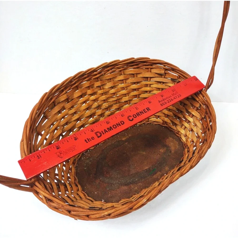 VTG Classic High Handle Woven Gathering Basket 17